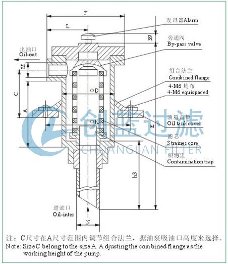 NJU-25*180L,NJU系列吸油過濾器(圖2) NJU-25*180L,NJU系列吸油過濾器(圖2)